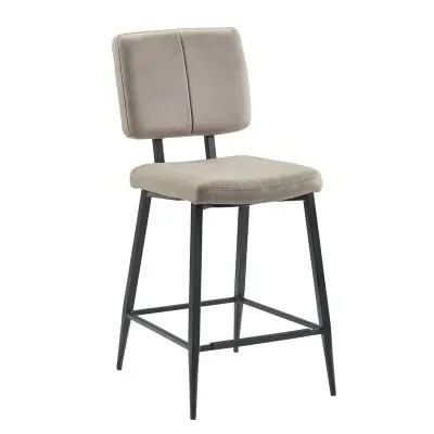 Barkruk GentoMicrovezel beige bij Pronto Wonen