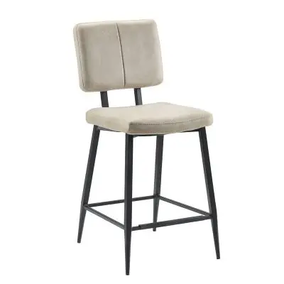 Barkruk GentoMicrovezel zandbeige bij Pronto Wonen
