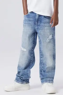 barrel jeans medium blue denim bij Wehkamp