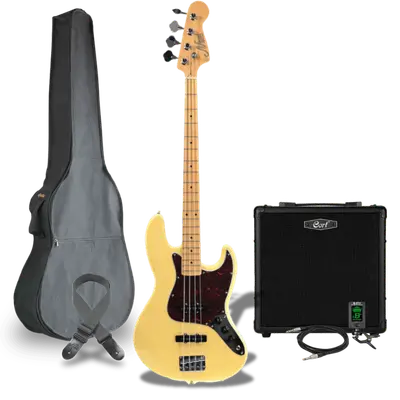 Basgitaar starterset Jazz Bass Vintage White bij Music All In
