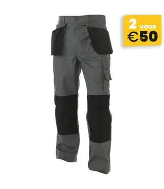 Basicline Seaton Werkbroek Grijs/Zwart bij Bedrijfskledingonline