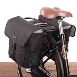 Basil Dubbele Fietstas Go - 32L Zwart bij Fietstas.com