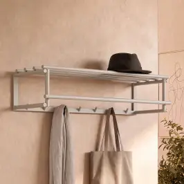 Beige kapstok met hoedenplank bij LUMZ