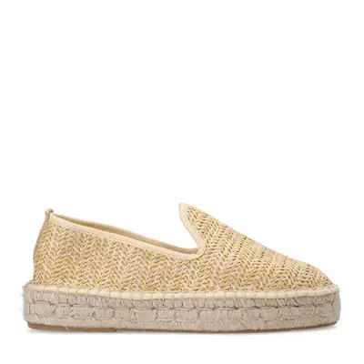Beige raffia espadrilles bij Sacha