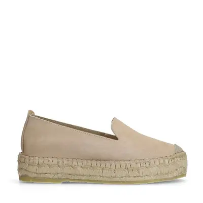 Beige suède espadrilles bij Sacha