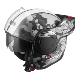 BEON B707 Stratos Skull Zwart/Wit bij Motomasu