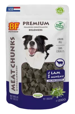BF Petfood Meat Chunks - Hondensnack - 100 Gram - rund bij Welkoop