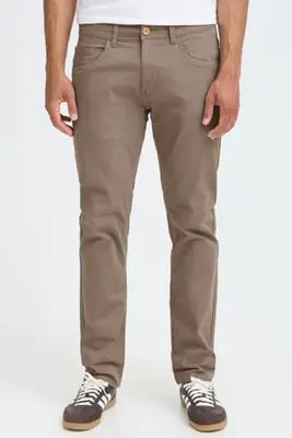 BHRODNEY slim chino bruin bij Wehkamp