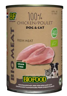 Biofood Biologisch - Hondenvoer en Kattenvoer - 400 Gram - kip bij Welkoop