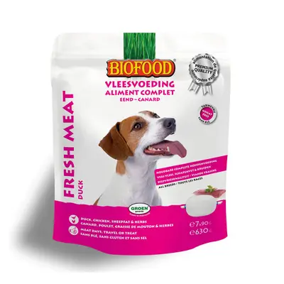 Biofood Vleesvoeding Compleet Hondenvoer Eend 7x90gr bij Discus