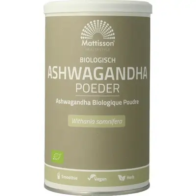 Biologische Ashwagandha Poeder (200 gram) bij Vitaminadviceshop