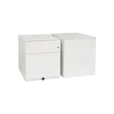 BISLEY Basic Verrijdbaar Ladeblok met 2 Laden 502 x 420 x 565 mm Wit bij Office1