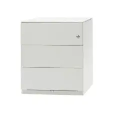 BISLEY Basic Verrijdbaar Ladeblok met 3 Laden 502 x 420 x 565 mm Lichtgrijs bij Office1