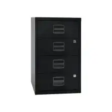 BISLEY Homefiler Bijzetladeblok met 4 Laden 672 x 413 x 400 mm Zwart bij Office1