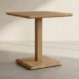Bistro eettafel hout vierkant bij LUMZ