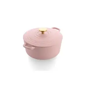 BK Bourgogne gietijzeren braadpan 24cm roze bij JanvanPeer