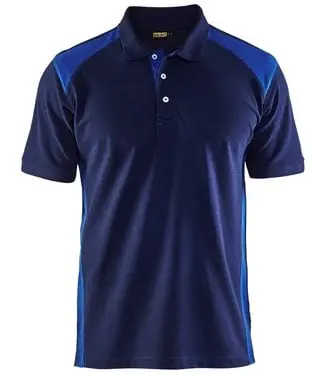 Blaklader 3324 Werkpolo Marineblauw/Korenblauw bij Bedrijfskledingonline