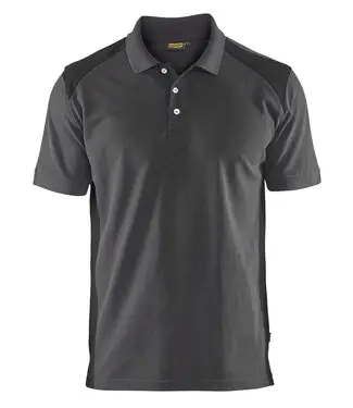 Blaklader 3324 Werkpolo Medium Grijs/Zwart bij Bedrijfskledingonline