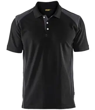 Blaklader 3324 Werkpolo Zwart/Medium Grijs bij Bedrijfskledingonline