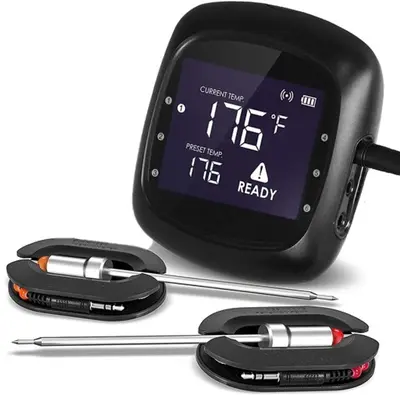 Bluetooth BBQ thermometer - 2 probes - 6 poorten bij KamadoBBQ