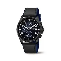 Boccia heren horloge zwart blauw 3747-03 bij Zilver.nl