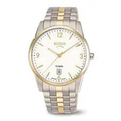 BOCCIA Titanium heren horloge bicolor 3632-02 bij Zilver.nl