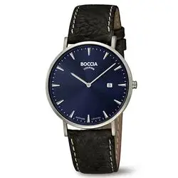 Boccia titanium heren horloge leren bij Zilver.nl