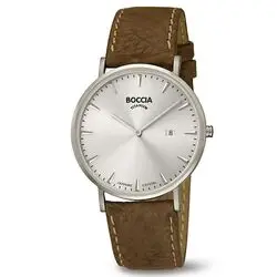 Boccia Titanium horloge bruin leren bij Zilver.nl