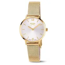 BOCCIA Titanium smal horloge verguld 3345-03 bij Zilver.nl