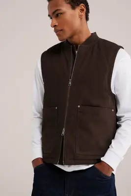 bodywarmer met structuur bij WE Fashion