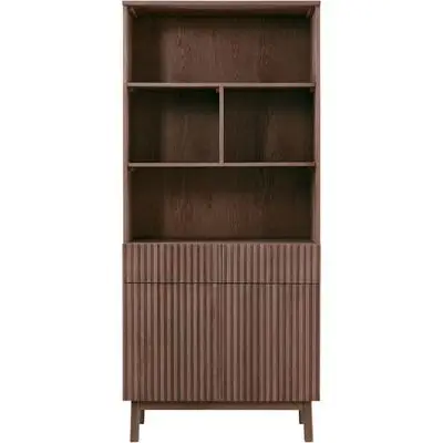 Boekenkast ArrostoEikenhout 203x90x45 cm Dark Roast bij Pronto Wonen