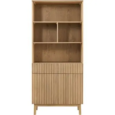 Boekenkast ArrostoEikenhout 203x90x45 cm light roast bij Pronto Wonen