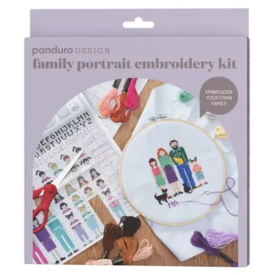 Borduurpakket - 20 cm - familieportret bij Pipoos