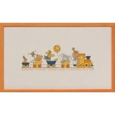 Borduurpakket Bobbi Happy Friends trein 92 2149 bij Art en Hobby