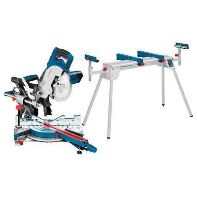 Bosch Afkortzaag GCM8SSJL + Onderstel GTA2600 0615990FV8 bij Toolsvoordelig