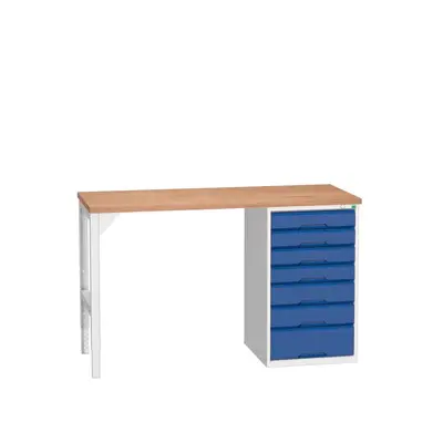 Bott 16921901.11 Verso werkbank 7 lades Breedte / largeur 1500 mm Multiplex RAL 5010 bij Toolnation