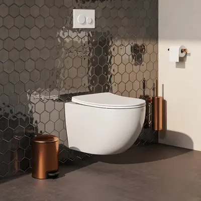 Brauer Tornado hangend toilet met tornadospoeling en quick release toiletzitting bij Sanitairkamer