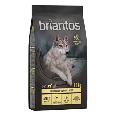 Briantos Adult Mobility Kip & Aardappel - Graanvrij Hondenvoer 12 kg bij Bitiba