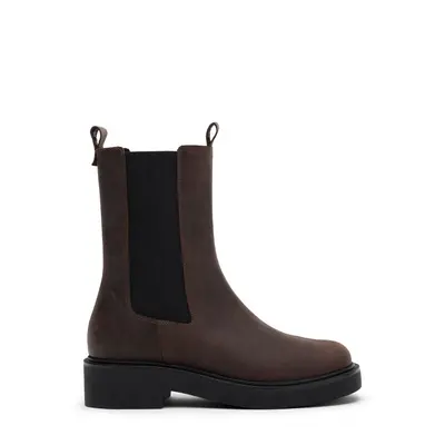 Bruine leren chelsea boots bij Sacha