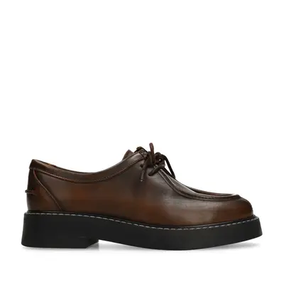 Bruine leren veterschoenen bij Sacha