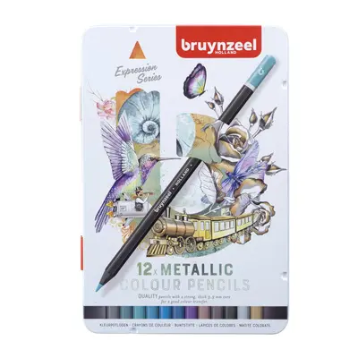 Bruynzeel Creatives - kleurpotloden - 12 stuks - metallic bij Pipoos