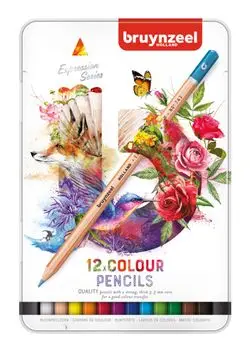 Bruynzeel expression blik 12 kleurpotloden bij Hobbyshop-online