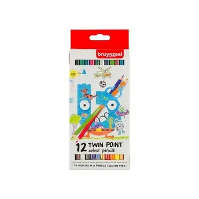 Bruynzeel Kids Dubbelpuntige Kleurpotloden Set 12 stuks bij Art en Hobby