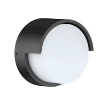 Buitenlamp zwart rond 16cm LED CCT 400lm IP65 bij Lampidee