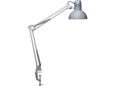Bureaulamp MAUL Study tafelklem excl.LED lamp E27 zilver bij DiscountOffice.nl
