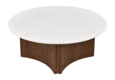 by fonQ Lokk Salontafel - Beige/ Walnoot 80x32cm bij fonQ