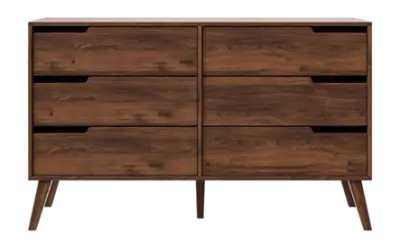 by fonQ Nordo Dressoir - 6 lades - 137cm - Walnoot bij fonQ
