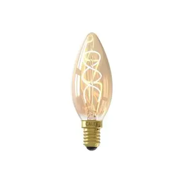 Calex LED kaarslamp - goudkleur - E14 - 2,5W - 136LM - dimbaar bij Leen Bakker