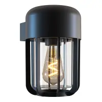 Calex Wandlamp buiten met schemersensor E27 | Faenza | IP65 | Zwart bij 123led