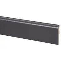 CanDo muurplint MDF plintfolie zwart 240x5,6x1cm bij Hubo
